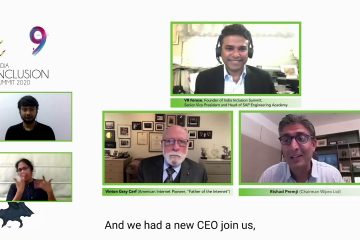 V R Ferose in conversation with Vint Cerf and Rishad Premji at IIS 2020